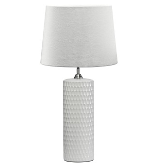Duża lampa stołowa biała ceramiczna Honeycomb